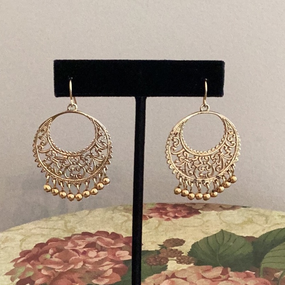 Vintage Boho Beautiful and Intricate Earrings with French Piereced Hooks